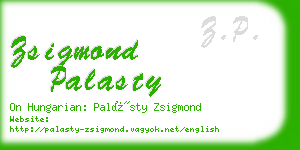 zsigmond palasty business card